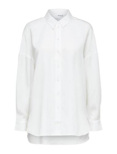 Slfsanni Ls Shirt White Selected Femme