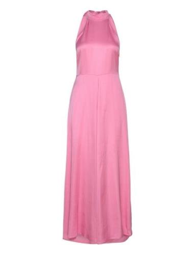 Slfregina Halterneck Ankle Dress B Pink Selected Femme
