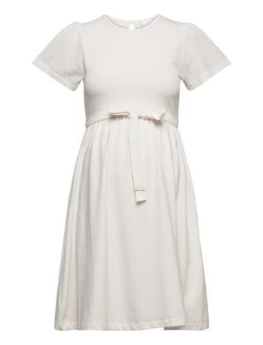 Mlmaya Ss Jrs Short Dress A. White Mamalicious