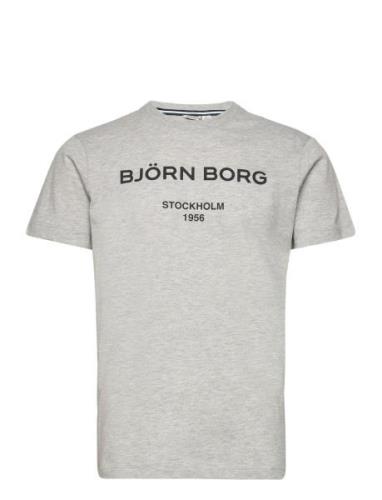 Borg Logo T-Shirt Grey Björn Borg