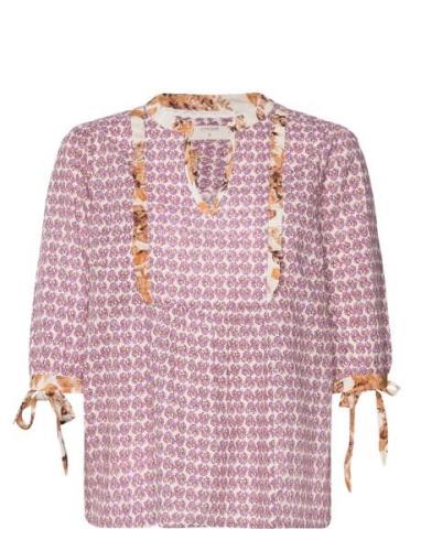 Crclara Blouse Purple Cream