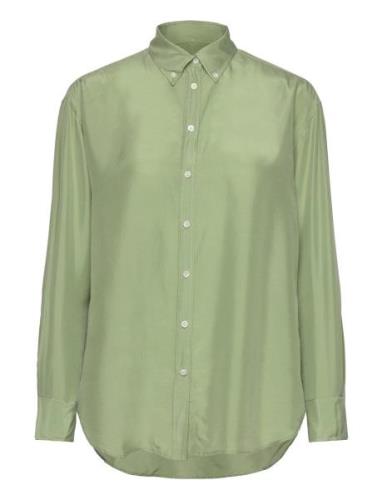 Relaxed Silk Shirt Green GANT
