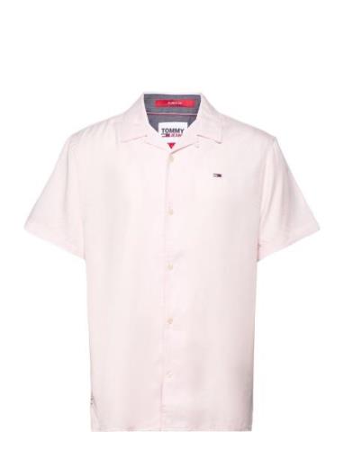 Tjm Clsc Solid Camp Shirt Pink Tommy Jeans