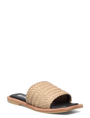 Bialillie Braided Slide Smooth Leather Beige Bianco