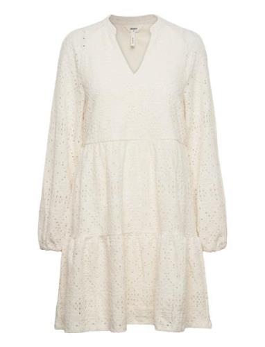 Objfeodora Gia L/S Dress Div White Object
