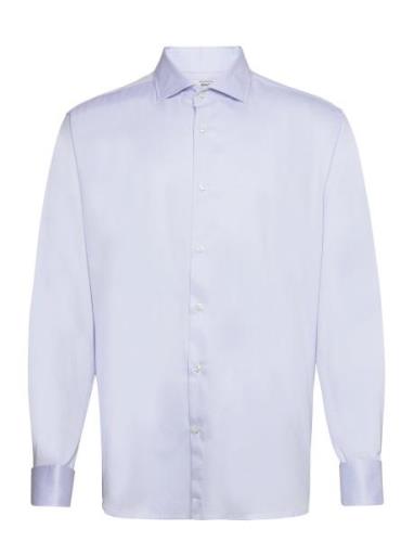 Twill Fabric Regular-Fit Suit Shirt With Cufflinks Blue Mango
