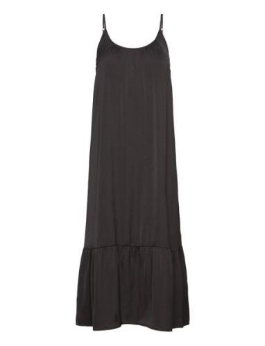 Recycle Polyester Strap Dress Black Rosemunde