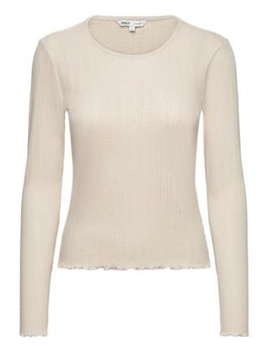 Onlcarlotta L/S Top Noos Jrs Cream ONLY