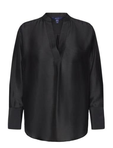 Relaxed Stand Collar Blouse Black GANT