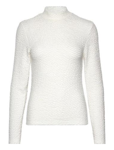 Slfginny Ls High Neck Top Noos White Selected Femme