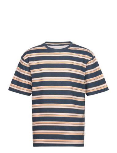 Dp Boxy Stripe T-Shirt Navy Denim Project