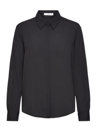 Regular Flowy Shirt Black Mango