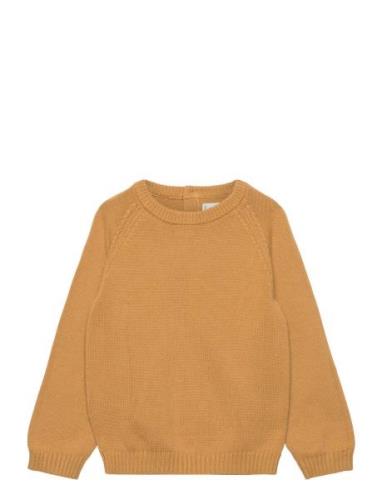 Knit Cotton Sweater Yellow Mango