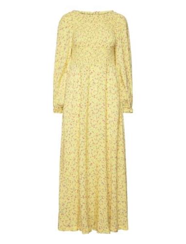 Light Jacquard Maxi Dress Yellow ROTATE Birger Christensen