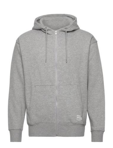 Sdlenz Zipper Sw Sweatshirt Hoodie Grey Solid