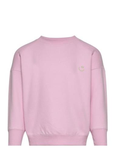 Smiley Sweatshirt Pink Tom Tailor