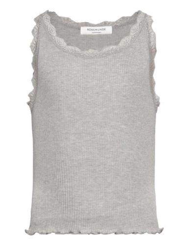 Rkbeatha Sl Top W/ Lace Grey Rosemunde Kids