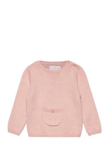 Knit Cotton Sweater Pink Mango