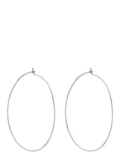 The Capri Wire Hoops-Silver Silver LUV AJ