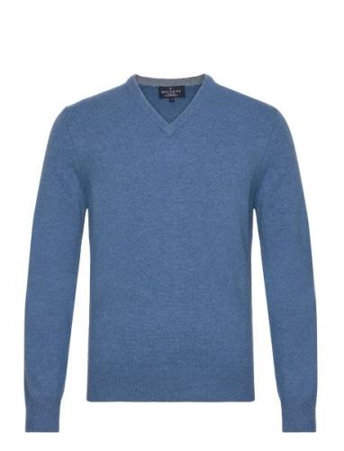 Lambswool V Neck Blue Hackett London