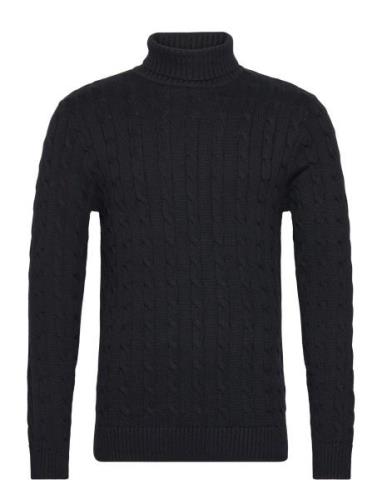 Slhryan Structure Roll Neck W Black Selected Homme