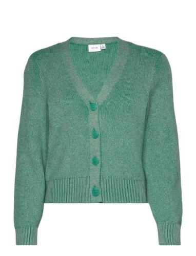 Viril Multi Short L/S Knit Cardigan-Noos Green Vila