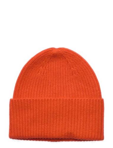 Fold Rib Cap Orange Davida Cashmere