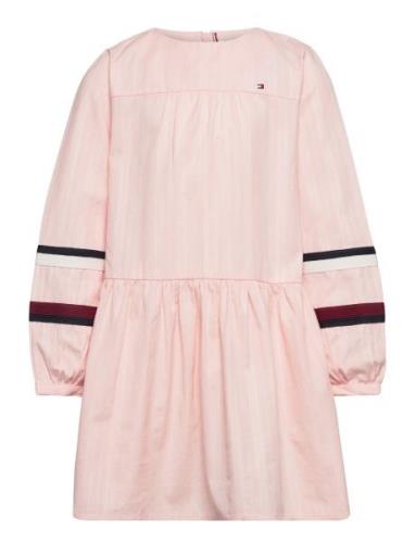 Global Stripe Tape Detail Dress Pink Tommy Hilfiger