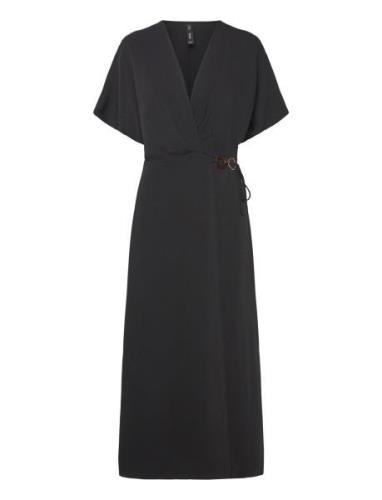 Wrap Dress With Hoop Detail Black Mango