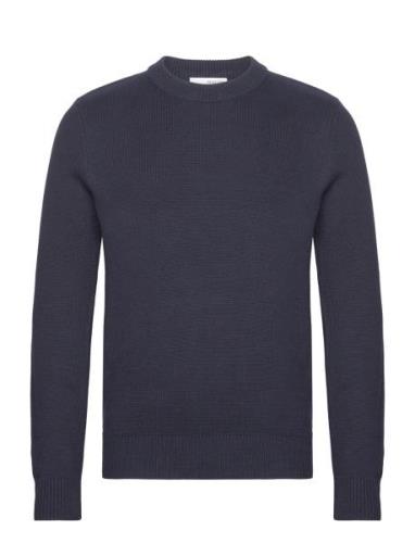 Slhtodd Ls Knit Crew Neck W Navy Selected Homme
