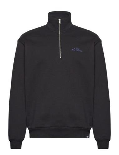 Crew Half-Zip Sweatshirt Black Les Deux