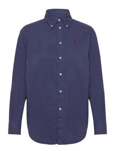 Over Fit Cotton Twill Shirt Blue Polo Ralph Lauren