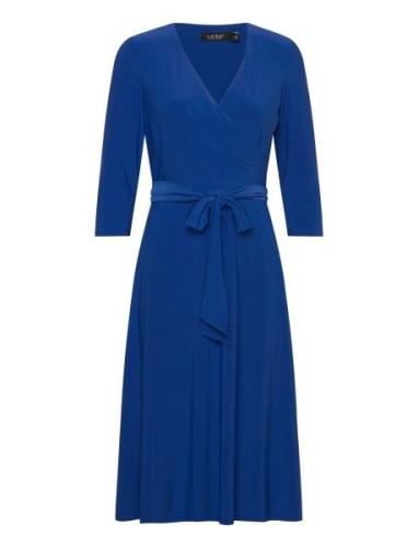 Surplice Jersey Dress Blue Lauren Ralph Lauren