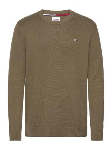 Tjm Essential Crew Neck Sweater Green Tommy Jeans