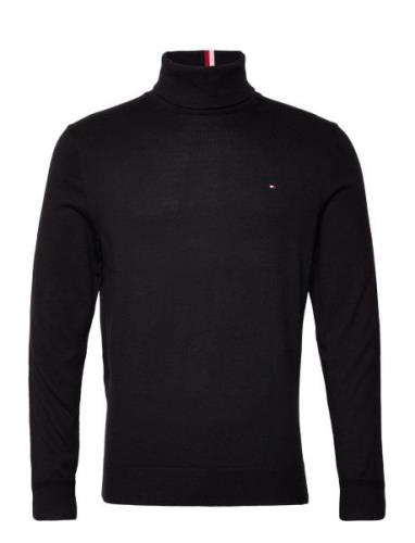 Pima Org Ctn Cashmere Roll Neck Black Tommy Hilfiger