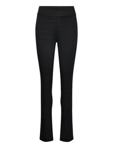 Trousers W/ Slit Black Rosemunde