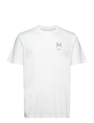 Alder Owl Chest Tee - Gots/Vegan White Knowledge Cotton Apparel