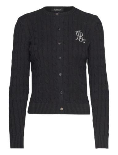 Cable-Knit Cotton Cardigan Black Lauren Ralph Lauren