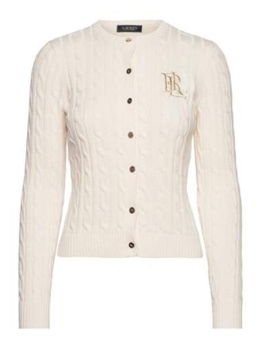 Cable-Knit Cotton Cardigan Cream Lauren Ralph Lauren