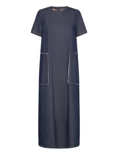 Objharlow S/S Long Dress E Div Blue Object