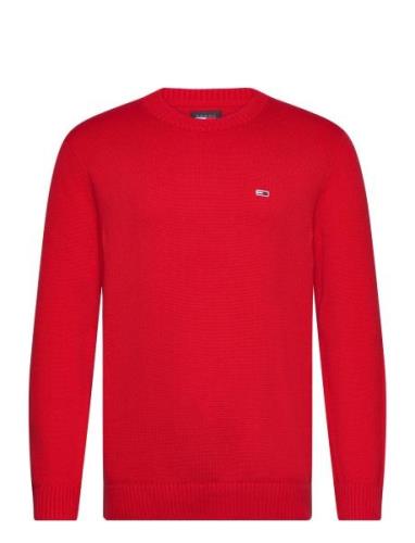 Tjm Slim Essntls C-Neck Sweater Red Tommy Jeans