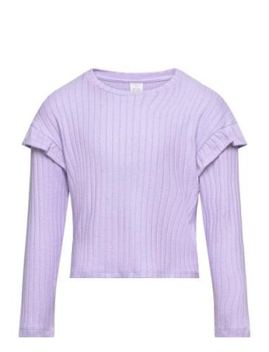 Sweater Soft With Frill Young Purple Lindex