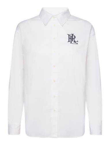 Relaxed Fit Stretch Cotton Shirt White Lauren Ralph Lauren