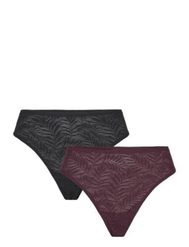 Brief Thong Reg Supersoft 2 P Burgundy Lindex