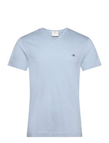 Slim Shield V-Neck T-Shirt Blue GANT