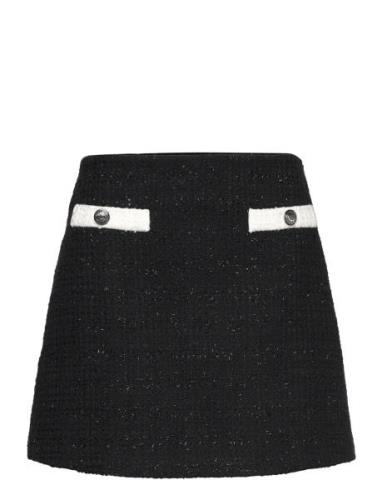 Tweed Mini Skirt Black Tommy Hilfiger