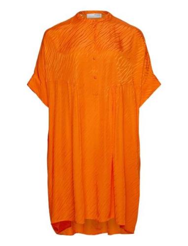 Slfabienne-Viola Ss Over Dress Curve Orange Selected Femme