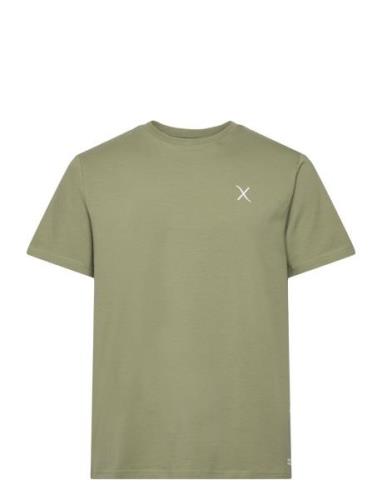 Cross Logo Organic Tee Green Clean Cut Copenhagen