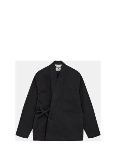 Akjesper Kimono Overshirt Black Anerkjendt