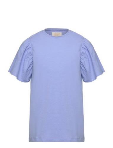 T-Shirt Ss Woven Blue Creamie